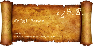 Ági Bence névjegykártya